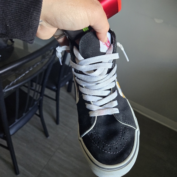 Vans- custom yellow butterfly - womans size 6.0- barley worn by my daughter - Picture 3 of 4